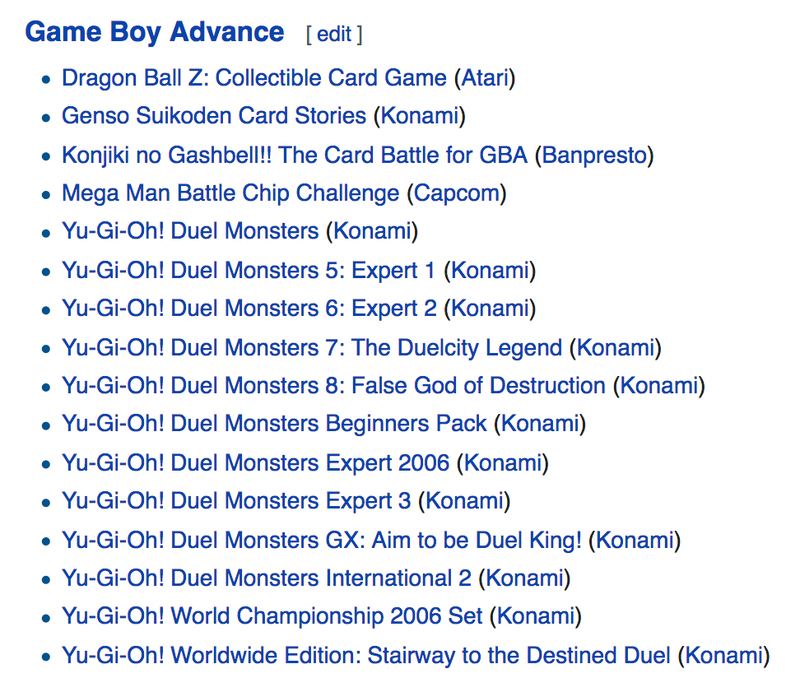 That’s a lotttttta Yu-Gi-Oh! games... and....there’s a Megan Man card game???